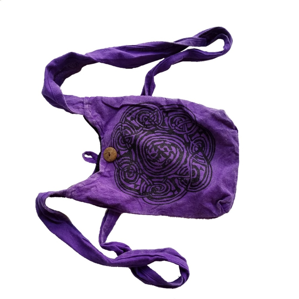 Purple Crossbody Sling Passport Bag